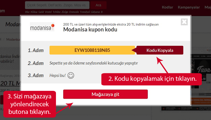 Modanisa İndirim Kuponu Kullanımı Modanisa İndirim Kuponu