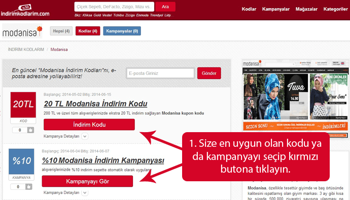 Modanisa İndirim Kodu Kullanımı Modanisa İndirim Kodları
