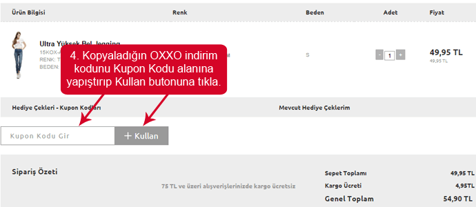 Oxxo hediye çeki