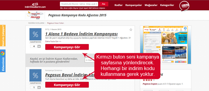 Pegasus indirim fırsatları Pegasus indirim fırsatları