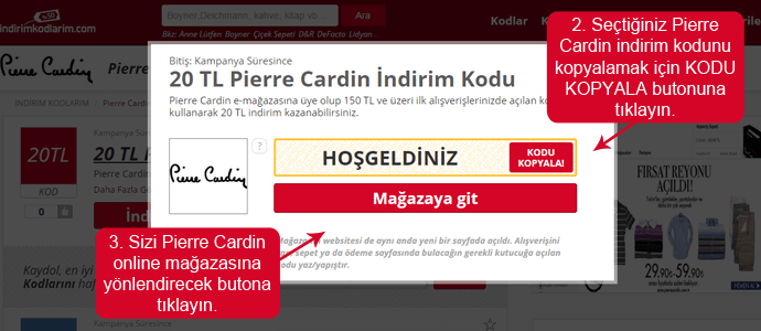 indirim kodunu kopyalama