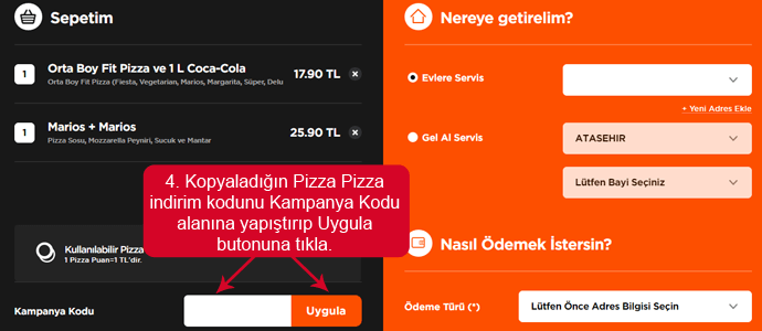 Terra Pizza promosyon kodu