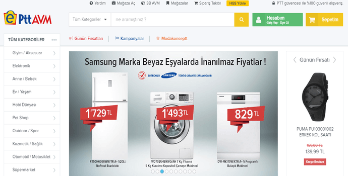 Ptt AVM Pttavm kategoriler