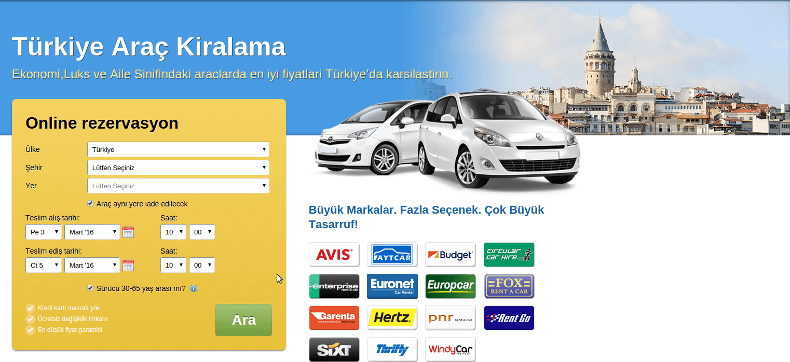Rentalcars iletişim Rentalcars.com web sitesi
