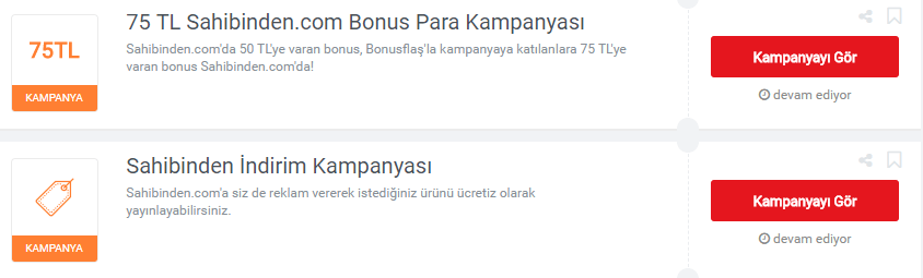 Sahibinden kampanyaları