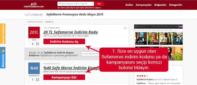 Picodi sitesinden Sefamerve indirim kodu