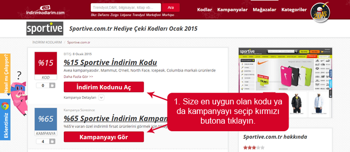 hediye çeki kodları Sportive