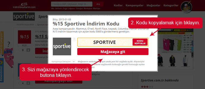 hediye çekleri Sportive