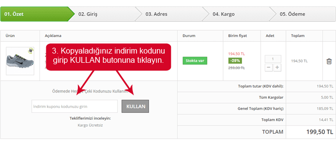 indirim çeki kodları Sportive