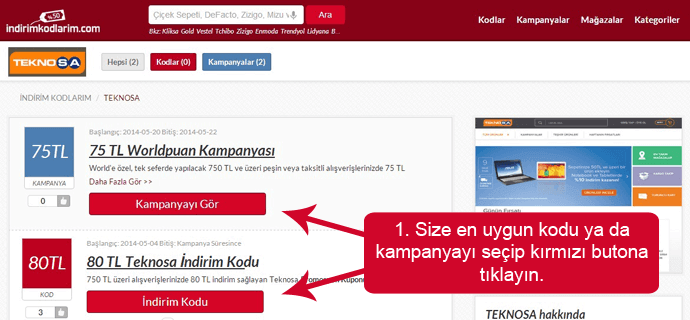 Teknosa İndirim Kuponu Kullanımı Teknosa İndirim Kuponu