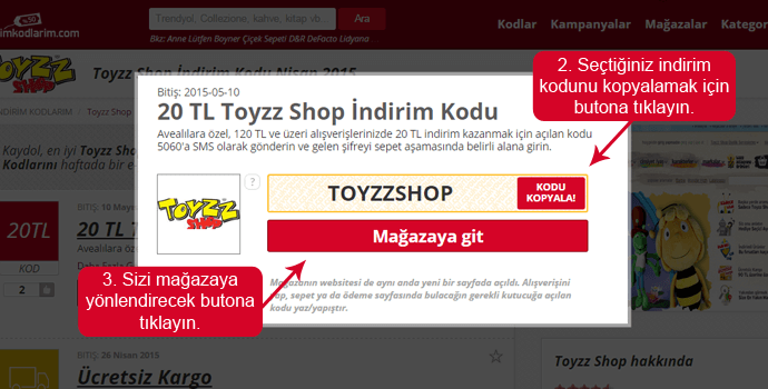 indirim kuponu Toyzz Shop