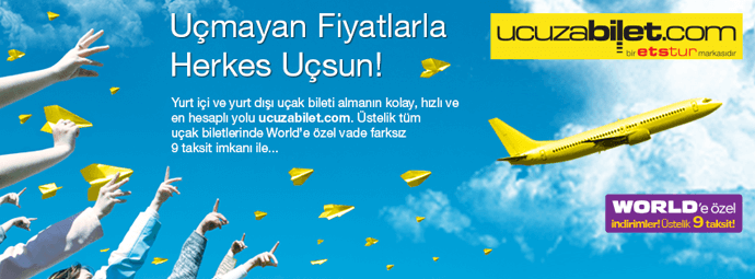 En hesaplı uçak biletleri bu adreste! ucuzabilet kampanyaları - uçmayan fiyatlarla herkes uçsun