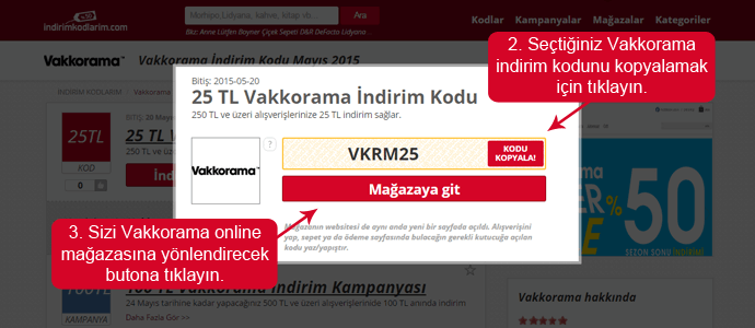 Vakkorama indirim kodu