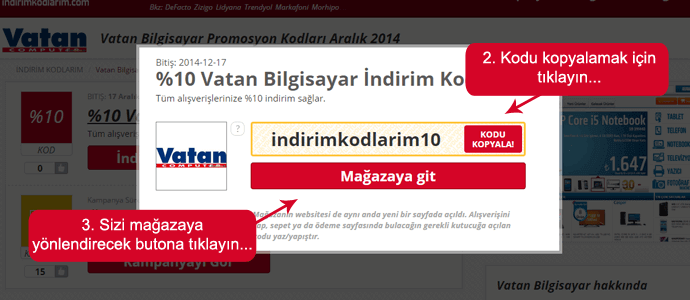 Vatan Bilgisayar İndirim Kupon Kodu Kullanımı Vatan Bilgisiyar İndirim Kuponu