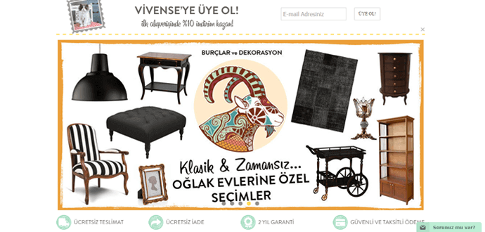 hediye çeki kodları Vivense