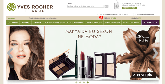 Yves Rocher web sitesi