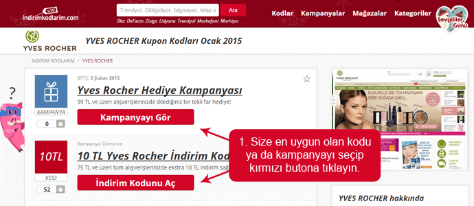 Yves Rocher indirim kodları