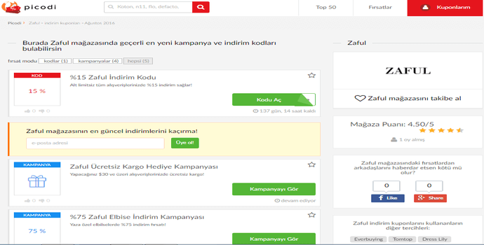 Gecerli Zaful Indirim Kodu 18 Aralik 2021