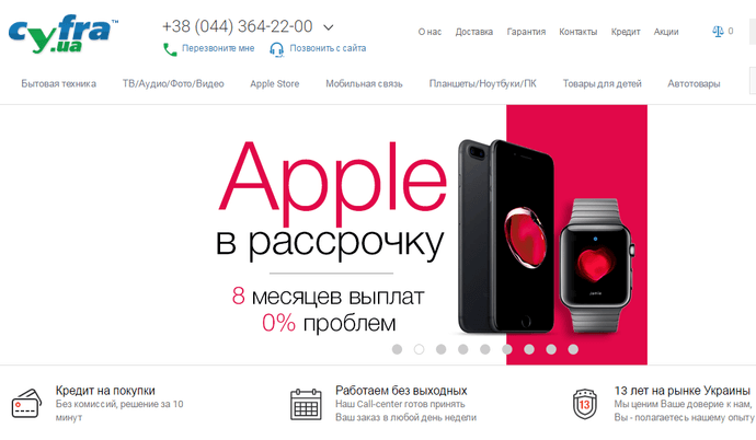 Цифра — главная страница