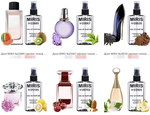мирис каталог