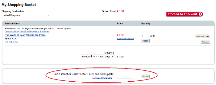 AbeBooks basket AbeBooks basket