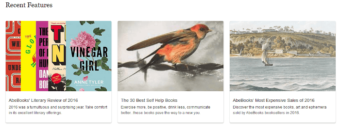 AbeBooks features AbeBooks features