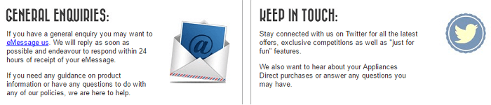 Appliances Direct general enquiries Appliances Direct general enquiries