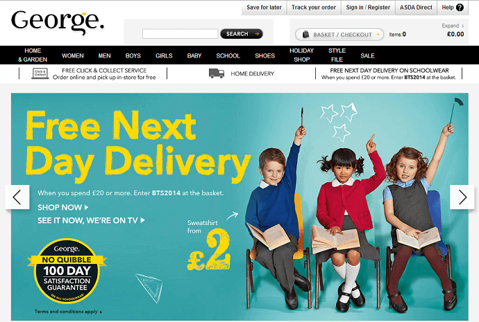 ASDA George online store