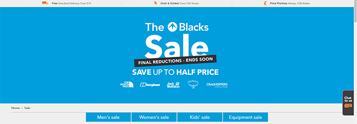 Blacks sale