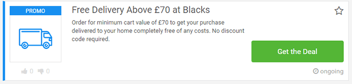 Blacks voucher Blacks voucher