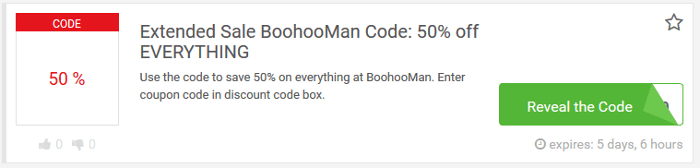 BoohooMan code at Picodi BoohooMan code at Picodi