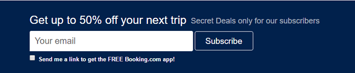 Booking.com newsletter newsletter