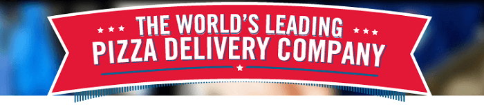 Domino's banner Domino's banner