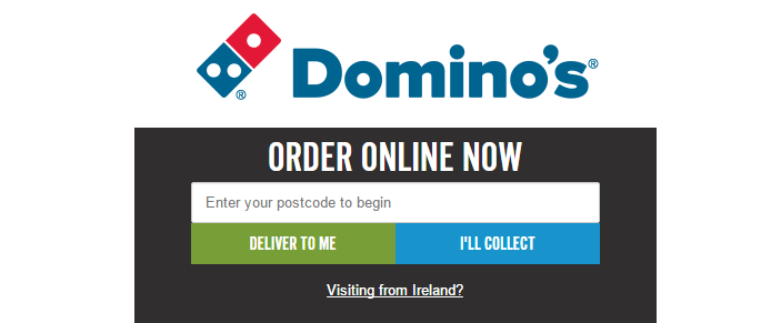 Domino's Pizza website Domino's Pizza website