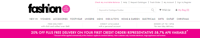 Fashion World website Fashion World website