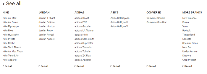 Foot Locker brands Foot Locker brands