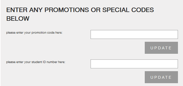 promotion code box at French Connection promotion code box at French Connection