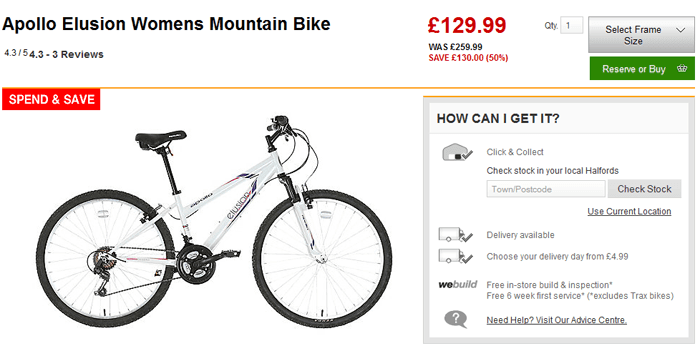 Halfords products