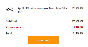 Halfords checkout button Halfords checkout button