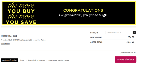 the Intimissimi promo code has been accepted the Intimissimi promo code has been accepted