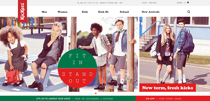 KICKERS website KICKERS website