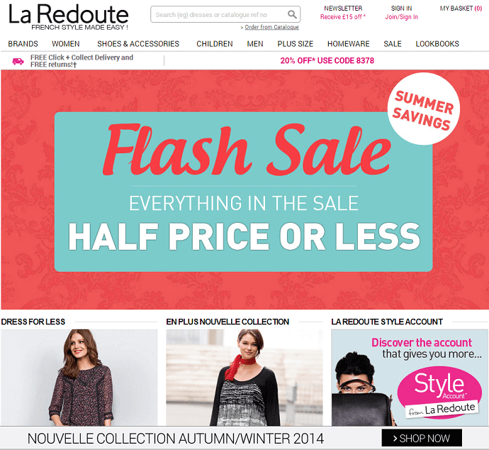 La Redoute online store