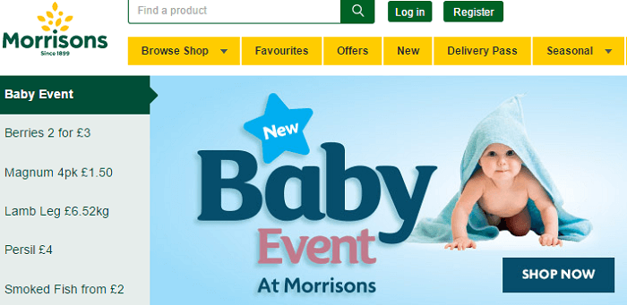 Morrisons website Morrisons website