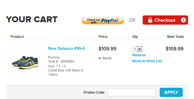 New Balance promo code box New Balance promo code box