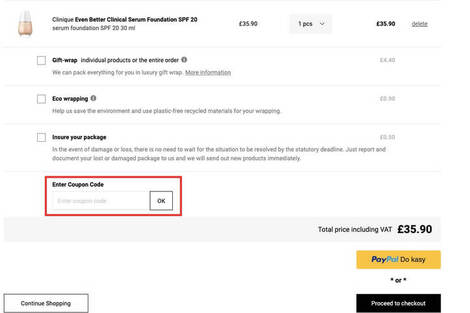 how to use notino promo code