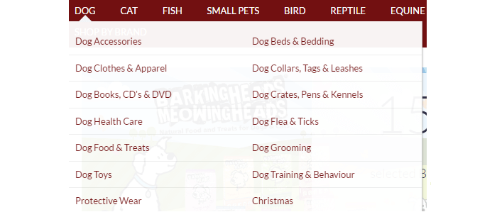 Pet Supermarket categories Pet Supermarket categories