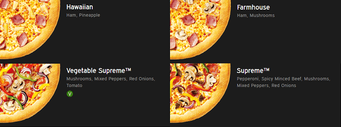 Pizza types Pizza types