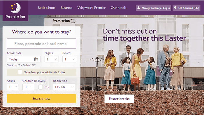 Premier Inn website Premier Inn website