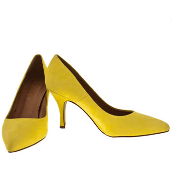 Schuh yellow high heels