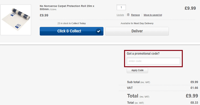 Screwfix code